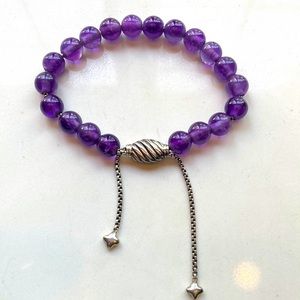 FINAL! David Yurman amethyst and sterling silver bead band.
